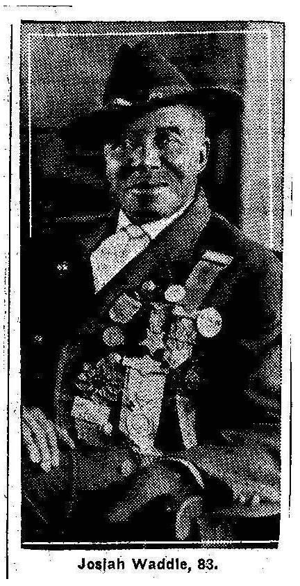 Portrait of Josiah Waddle with medals and decorations earned